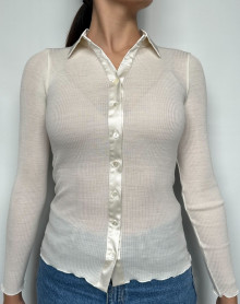 Blouse wool and silk Oscalito "Elegante" 6350 (Ivoire)