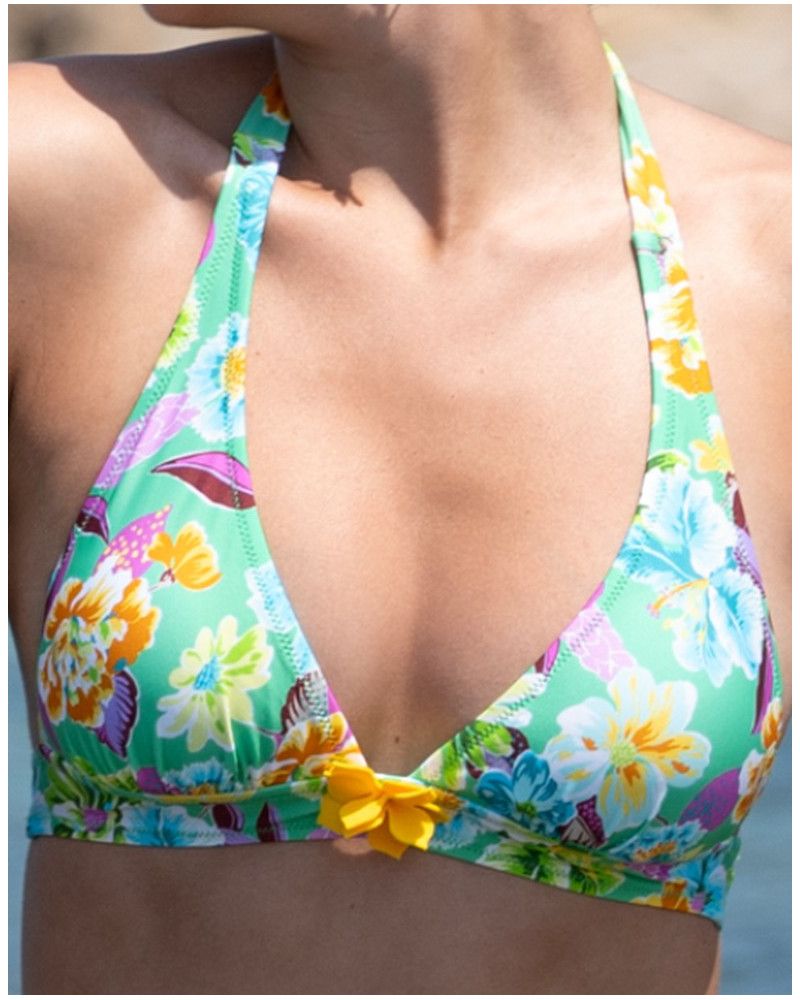 Bath foam triangle bra Antigel La Feminissima (Vert Emeraude)