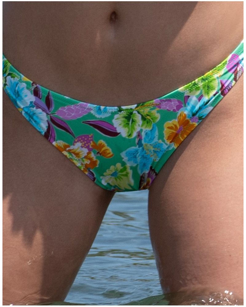 Tanga de baño cintura alta Antigel La Feminissima (Vert Emeraude)