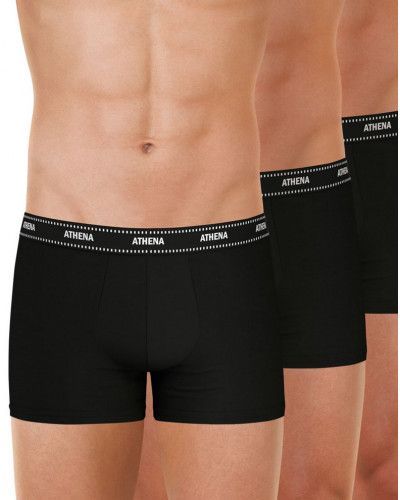 Pack of 3 Athena cotton boxers (Black Printed)