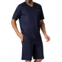 Pijama corto 100% algodón de primera calidad Eminence (Imprimé Marine)