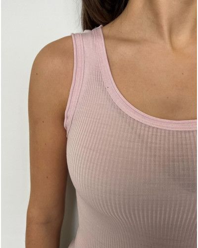 lana y seda Camiseta Oscalito 3442R (Rosewood)