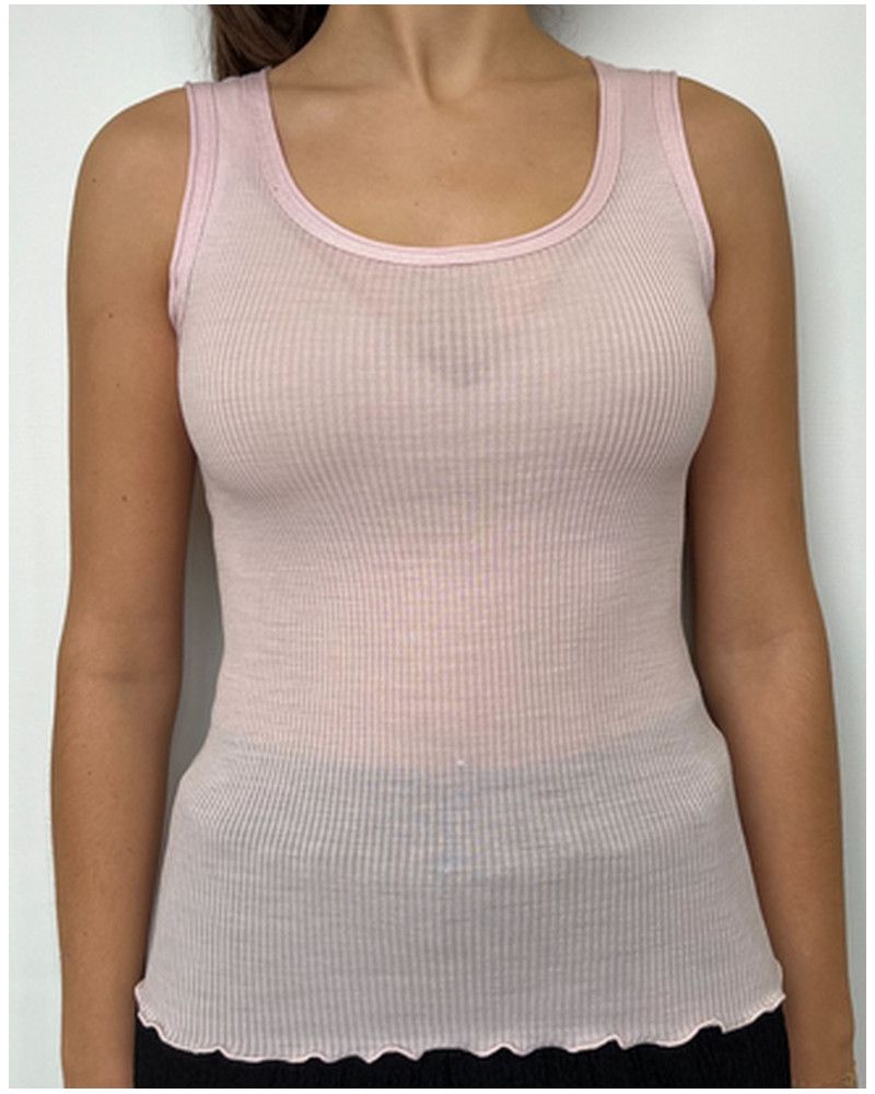 wool and silk Oscalito Tank Top 3442R (Rosewood)