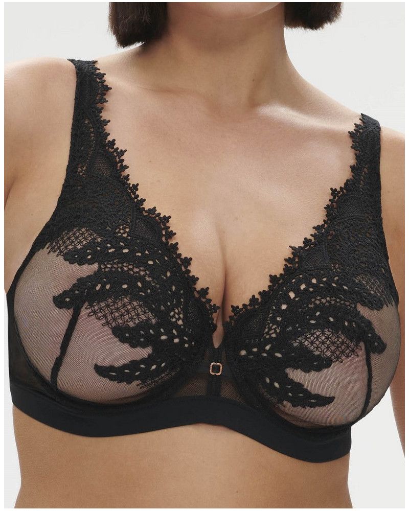 Sujetador triangular con aros Simone Pérèle Mystic (Negro)