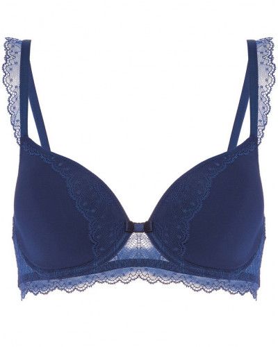 Plunging neckline spacer bra Simone Pérèle Canopée (Midnight)