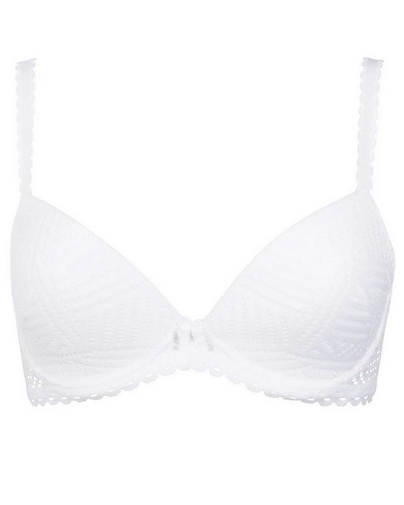 Light padded bra Antigel Tressage Graphic (Tressage White)