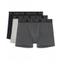 Long cotton boxer shorts HOM Patrick (black/grey/grey)