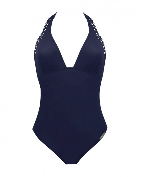 One-piece swimsuit seduction plunging back Lise Charmel Ajourage Couture (Marina Couture)