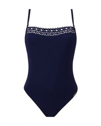 One-piece padded bandeau swimsuit Lise Charmel Ajourage Couture (Marina Couture)