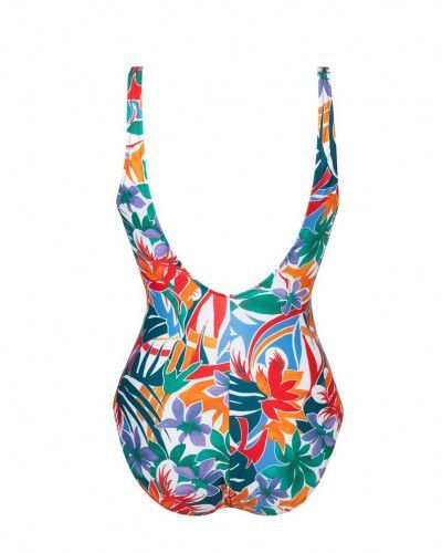 Maillot de bain une pièce nageur maintien sans armature Antigel La Flaneuse (Papiers Découpés)