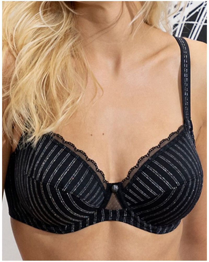 Wellness underwired bra Antigel Jolie Dandy (Noir Cocktail)