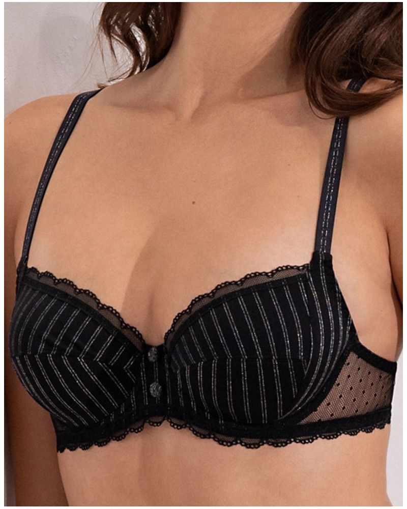 Underwired bra Antigel Jolie Dandy (Noir Cocktail)