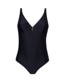 One piece swimsuit swimmer support soft Antigel La Vogueuse (Black)