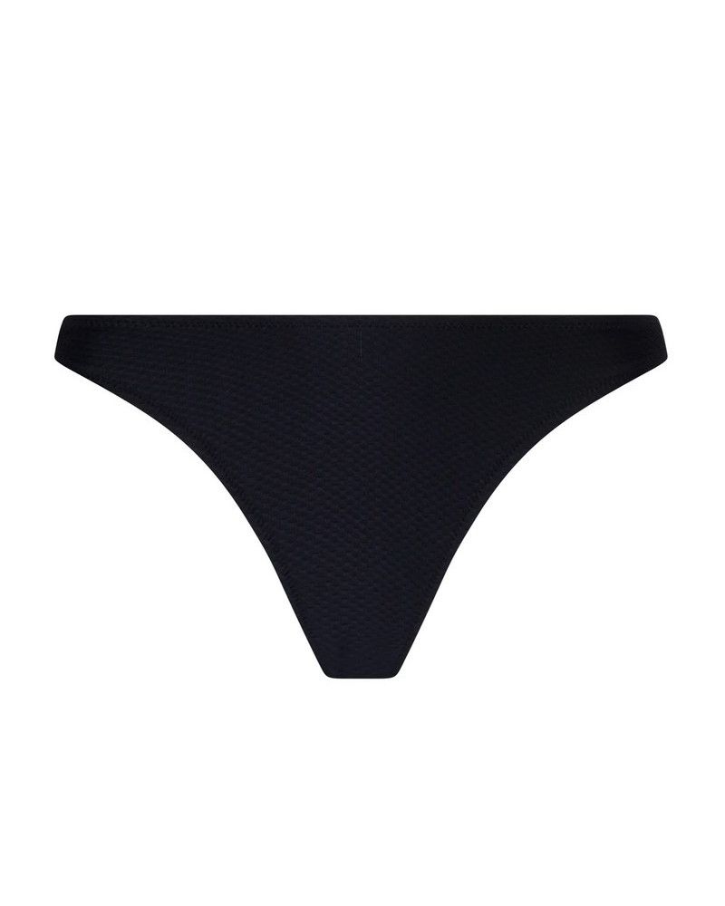 Tanga de baño cintura alta Antigel La Vogueuse (Negro)