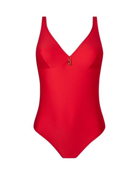 One piece swimsuit swimmer support soft Antigel La Vogueuse (Corail Vogue)