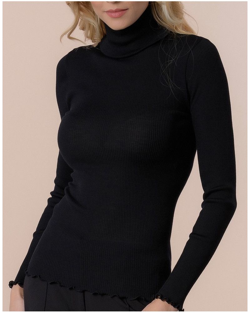 Pull col roulé Moretta manches longues