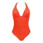 One-piece swimming costume seduction plunging back Lise Charmel Ajourage Couture (Orange Couture)