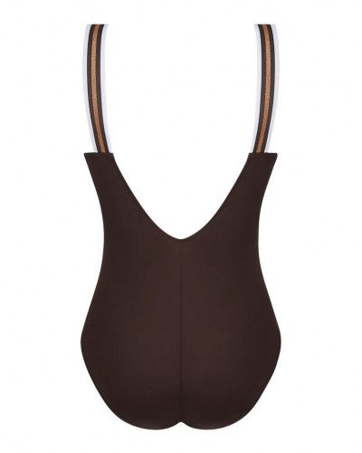 Maillot de bain une pièce Nageur maintien ouvert Lise Charmel Energie Nautique (Taupe Nautique)