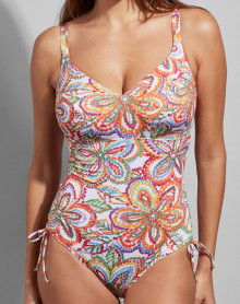 V-neck swimsuit without underwire Empreinte Fragment (Multicolore)