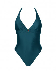 One-piece swimsuit swimmer support Antigel La Vogueuse (Vert Vogue)