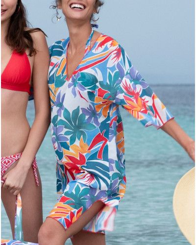 Tunique de plage Antigel La Flaneuse (Papiers Découpés)