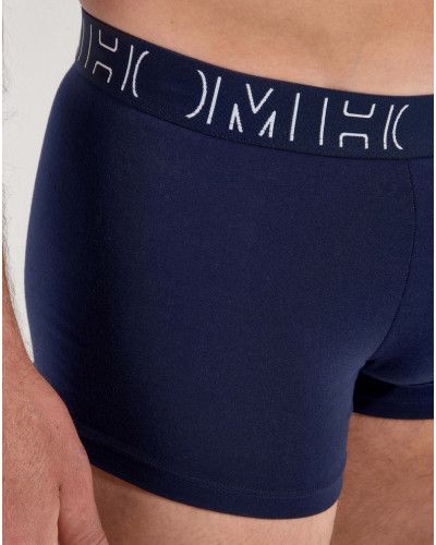 Boxer Coton HOM Davide (Lot de 2) (Marine/Marine imprimé)