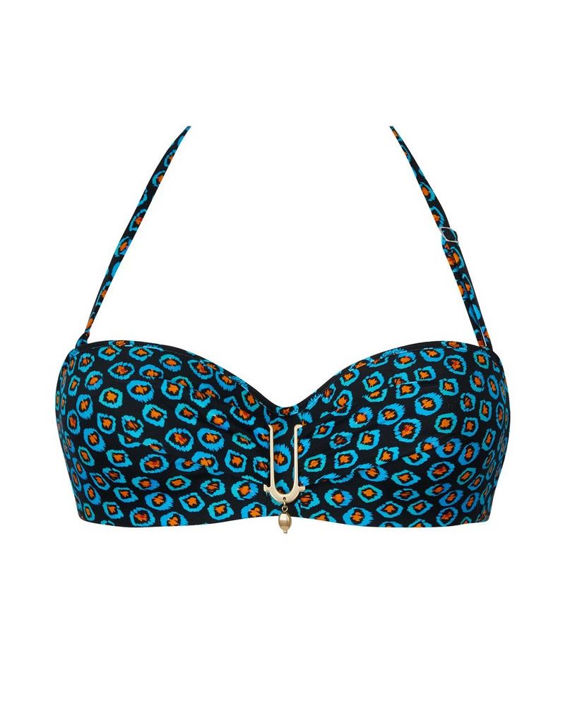 Soutien-gorge de bain bandeau coque Antigel La Vagabonde (Pois Soleil)