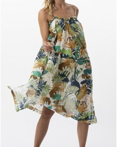 Robe longue chaîne et trame 100% Coton Le Chat Palmeraie (Multicolore)