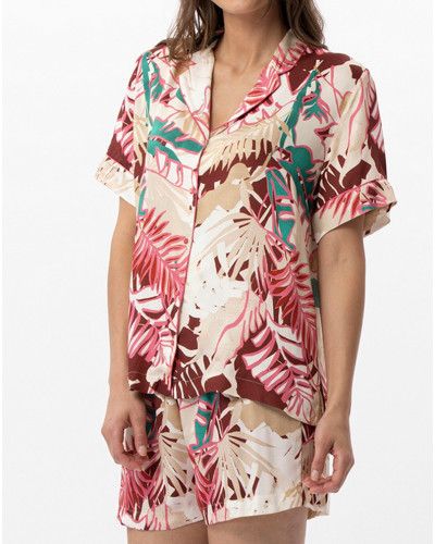 Short pajamas Le Chat Camélia (Multicolore)