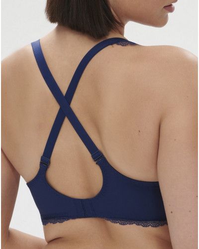 Plunging neckline spacer bra Simone Pérèle Canopée (Midnight)