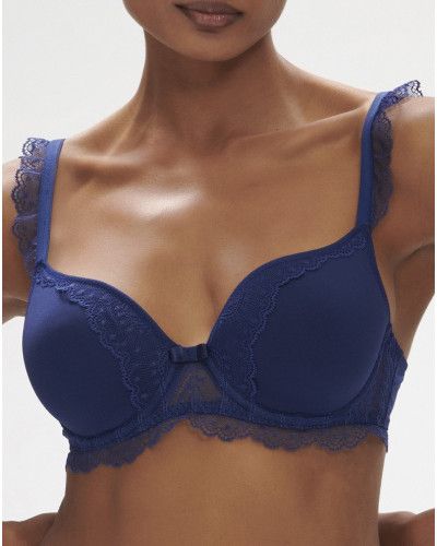 Plunging neckline spacer bra Simone Pérèle Canopée (Midnight)