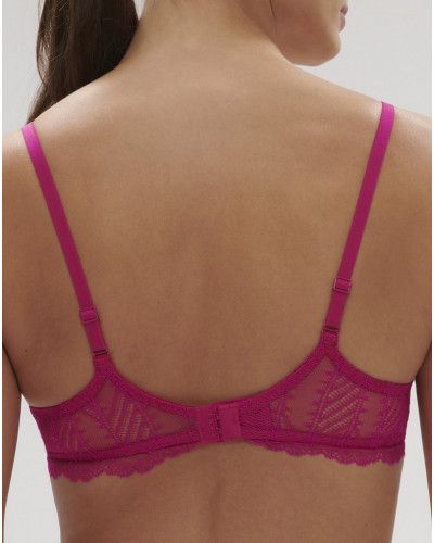 Soutien-gorge avec armature décolleté plongeant Simone Pérèle Canopée (Rose Hibiscus)