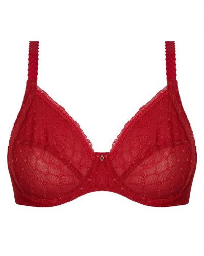 Underwired bra with deep cups Antigel Agenda Plaisir (Rouge cherry)