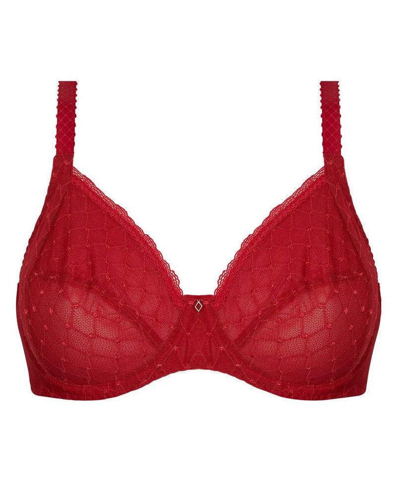 Sujetador con aros y copa profunda Antigel Agenda Plaisir (Rouge cherry)