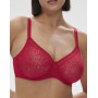 Moulded underwired bra with plunging neckline Simone Pérèle Comète (Rubis Rose)