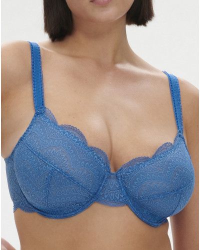 Classic underwired bra Simone Pérèle Karma (Bleu Myosotis)