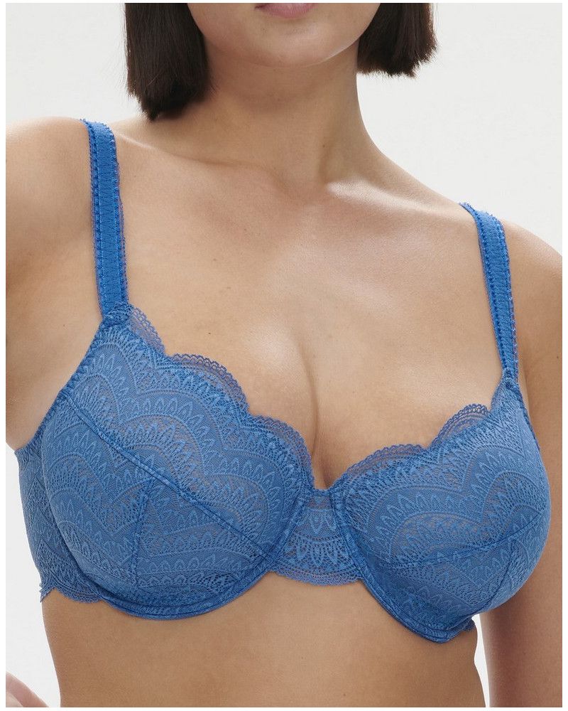 Classic underwired bra Simone Pérèle Karma (Bleu Myosotis)
