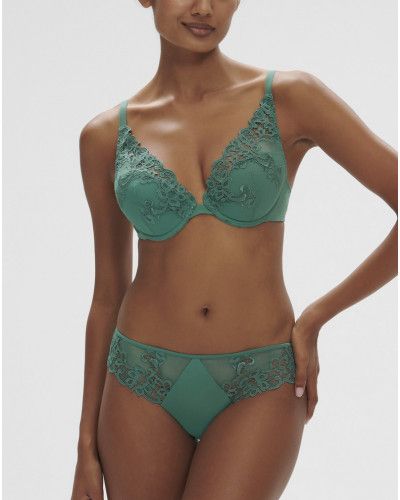 Soutien-gorge push-up décolleté plongeant Simone Pérèle Saga (Vert Garden)
