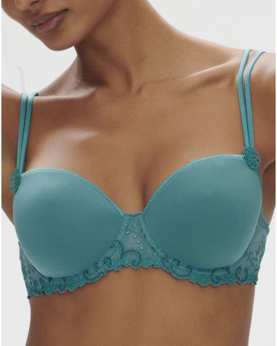 Soutien-gorge spacer décolleté carré Simone Pérèle Délice (Bleu Atoll)