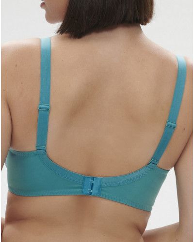 Soutien-gorge avec armature décolleté plongeant Simone Pérèle Délice (Bleu Atoll)