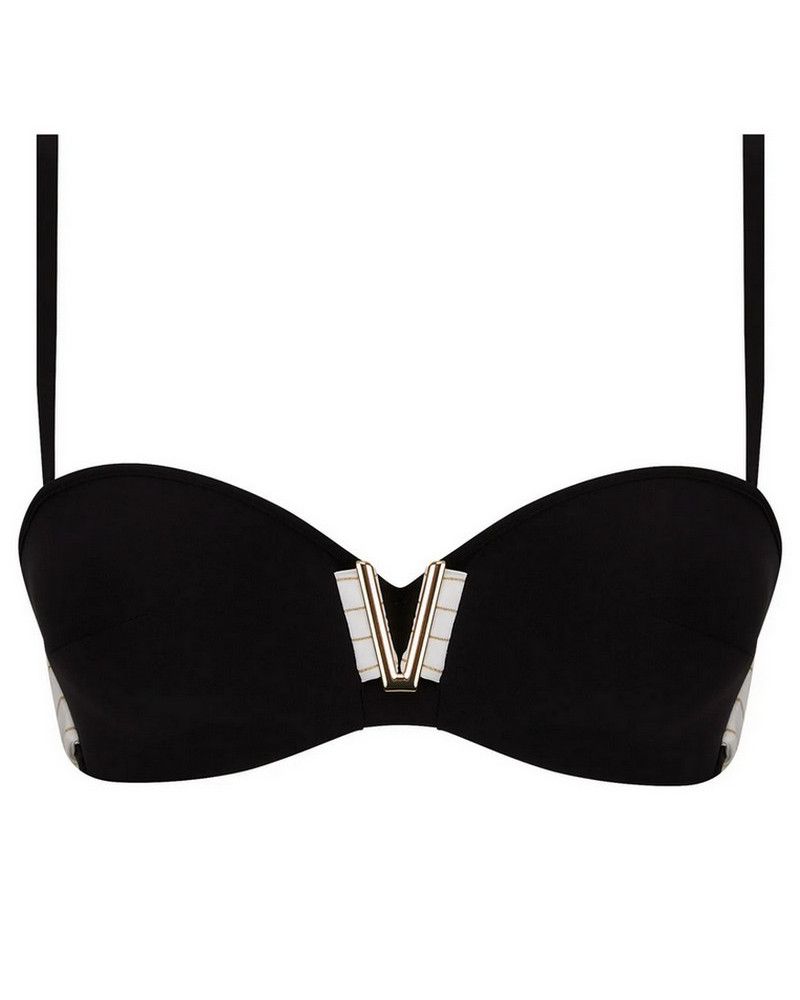 Bandeau padded bath bra Lise Charmel Audace Voyage (Voyage Jet-Set)