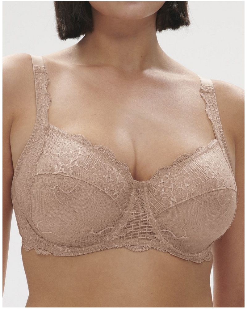 Underwired bra with square neckline Simone Pérèle Rêve (Peau)