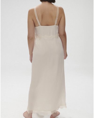 Long nightdress Simone Pérèle Satin Secrets (Rose Sakura)