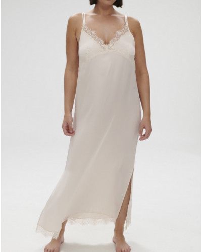 Long nightdress Simone Pérèle Satin Secrets (Rose Sakura)