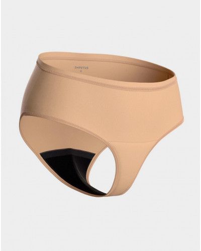 Slip menstruel taille haute Impetus Ecocycle Period (Beige)