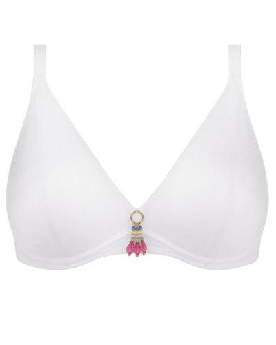 Underwired triangle bath bra Antigel La Muse Des Vagues (Vague Blanche)
