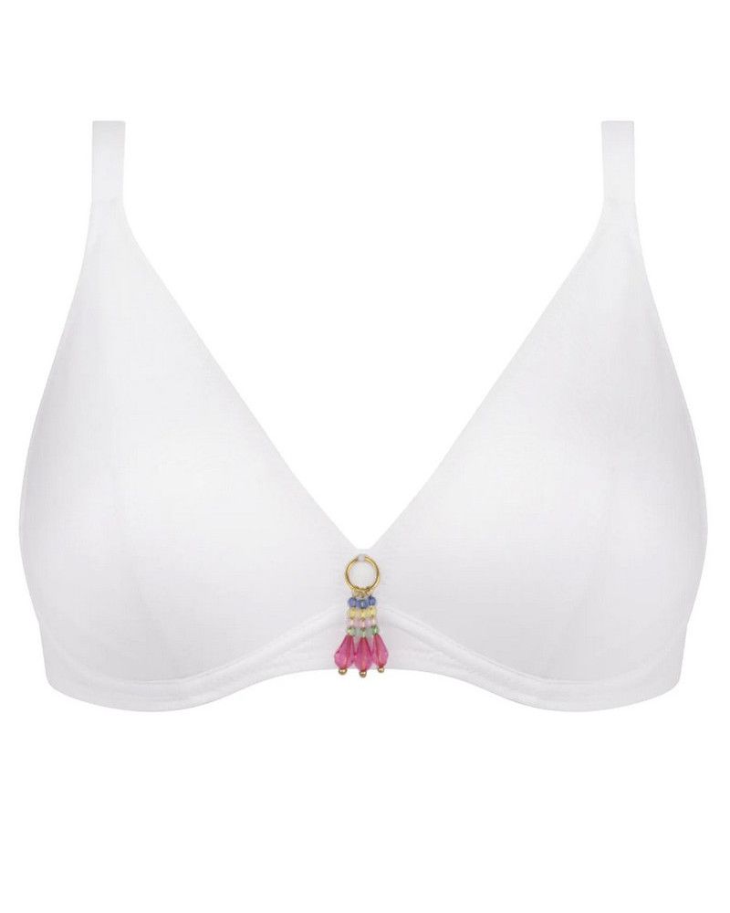 Underwired triangle bath bra Antigel La Muse Des Vagues (Vague Blanche)