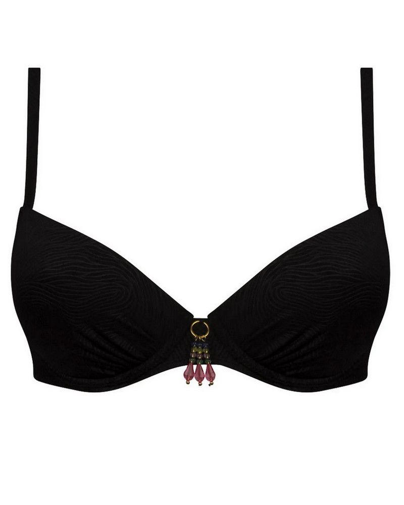 Sujetador de baño performado Antigel La Muse Des Vagues (Negro)