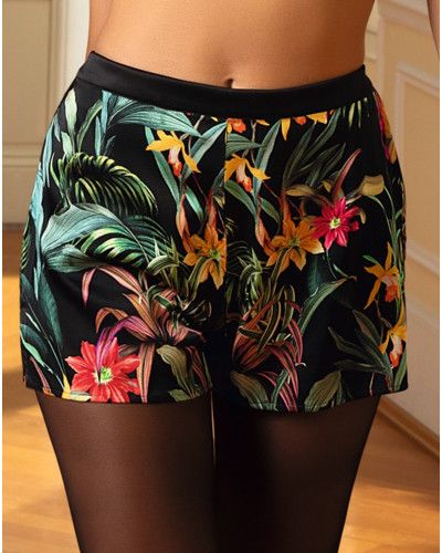 Short imprimé en soie Lise Charmel Fleurs Étoiles (Eclat Etoile)