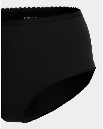 High waist menstrual knicker Impetus Ecocycle Daily (Black)